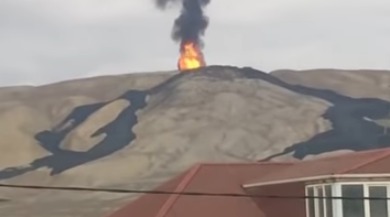 В Баку произошло извержение одного из крупнейших грязевых вулканов.