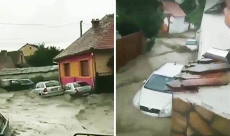 В Румынии дожди идут больше недели. 