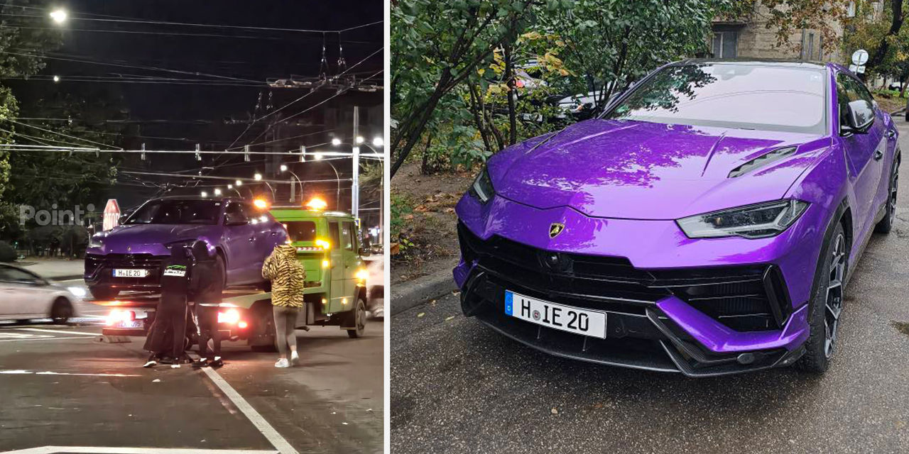 Un Lamborghini Urus de peste 250.000 de euro, implicat într-un accident la Chișinău.