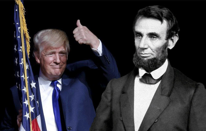 Donald Trump se compară cu Abraham Lincoln.