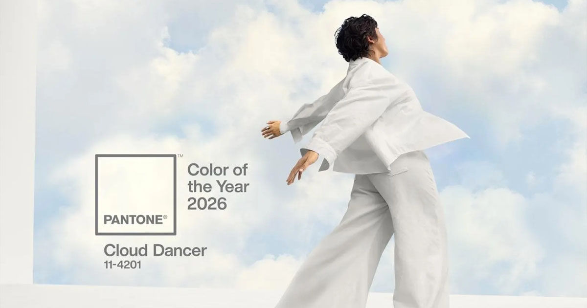 Pantone назвал цветом 2026 года оттенок белого Cloud Dancer.