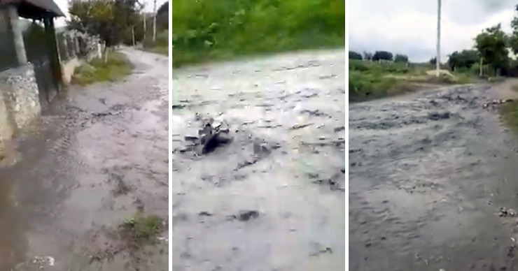 В Сорокском районе дождь затопил сады и огороды.