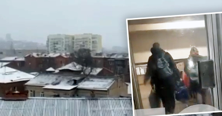 В Харькове снова слышны взрывы – люди бегут в метро. Коллаж: Point.md