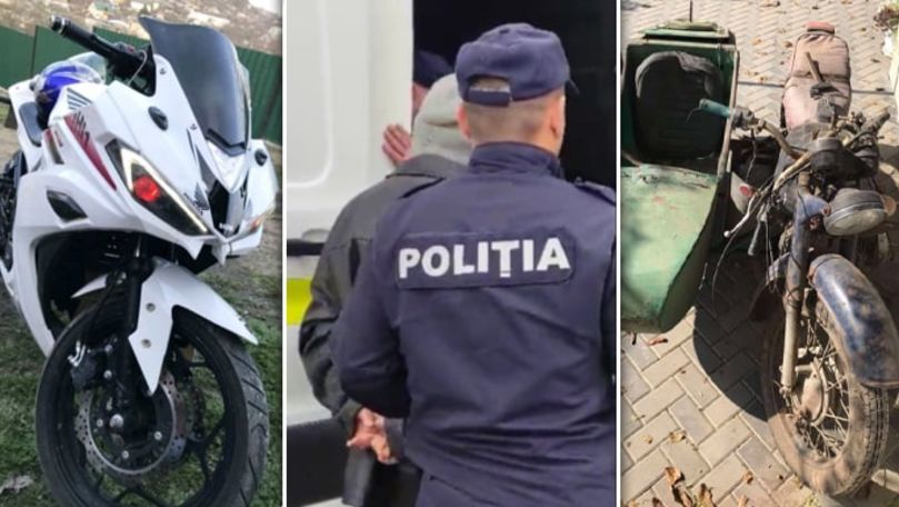 Житель Страшен задержан за серию угонов мотоциклов. Коллаж: Point.md
