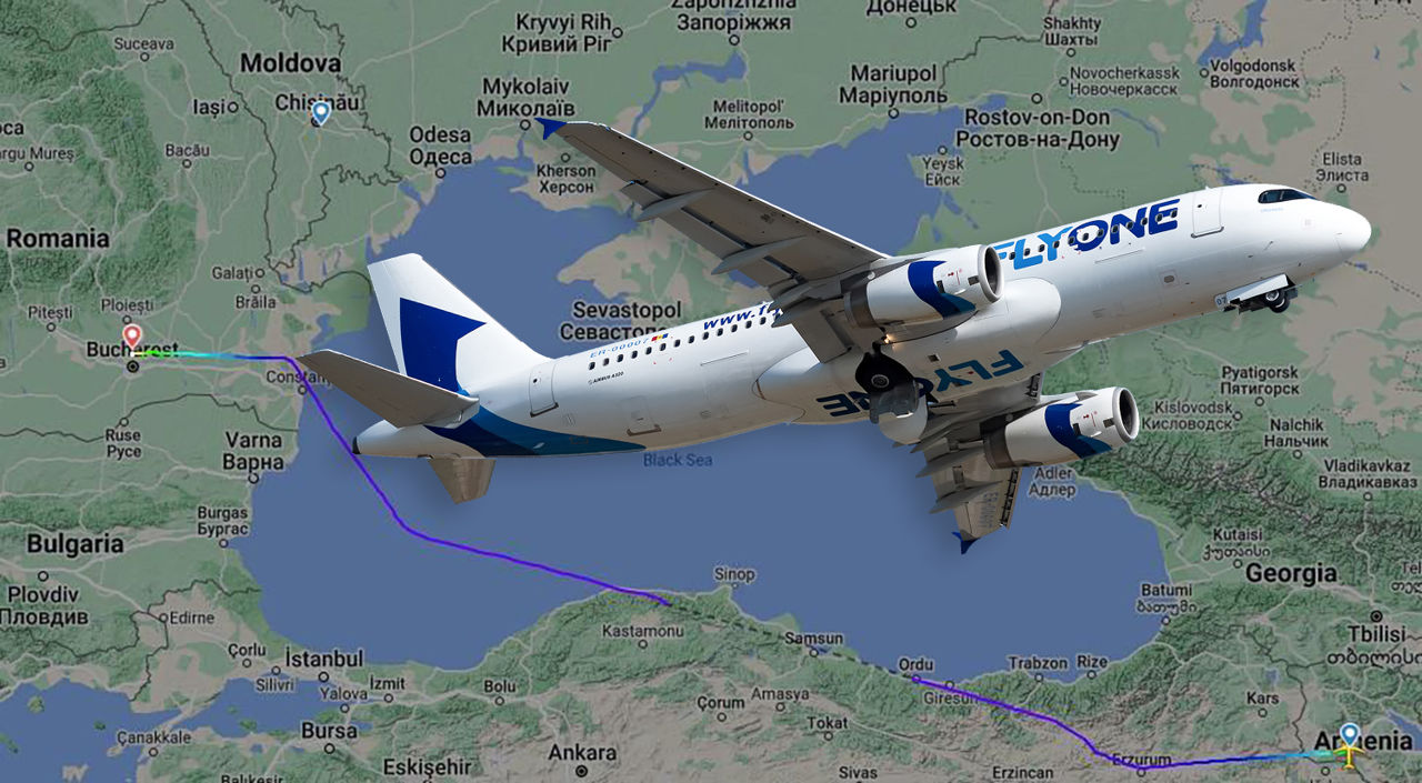Самолету FlyOne не разрешили на посадку в аэропорту Кишинева.