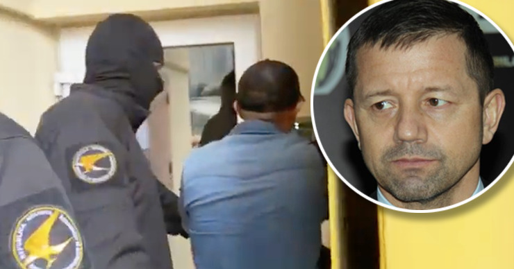 Момент сопровождения Дамира к месту обыска попал на видео. Коллаж: Point.md 