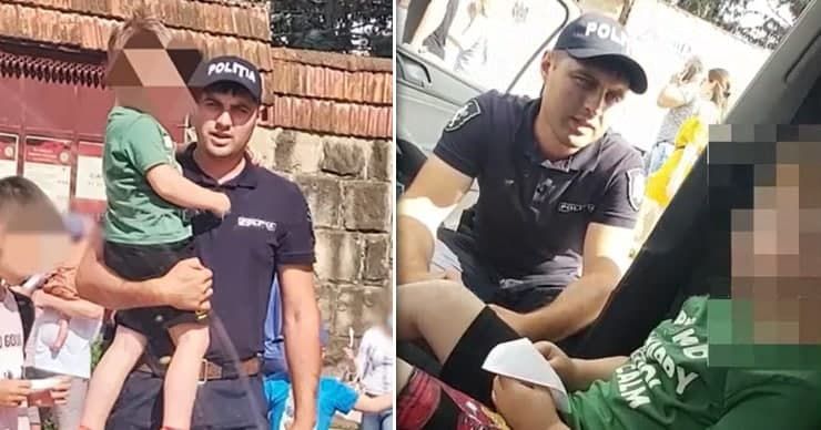 Столичные полицейские вернули родителям потерявшегося мальчика. Коллаж: Point.md