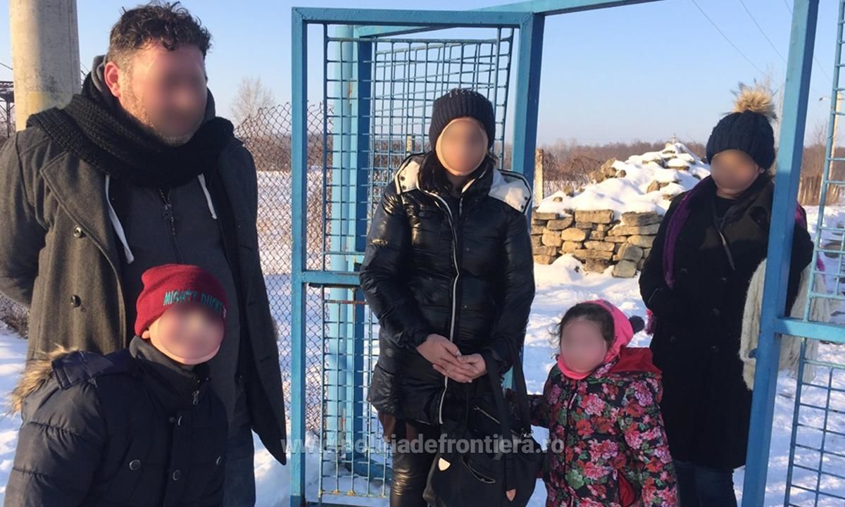 Sentință pentru familia de georgieni reținută la traversarea ilegală a frontierei moldo-române Foto: politiadefrontieră.ro