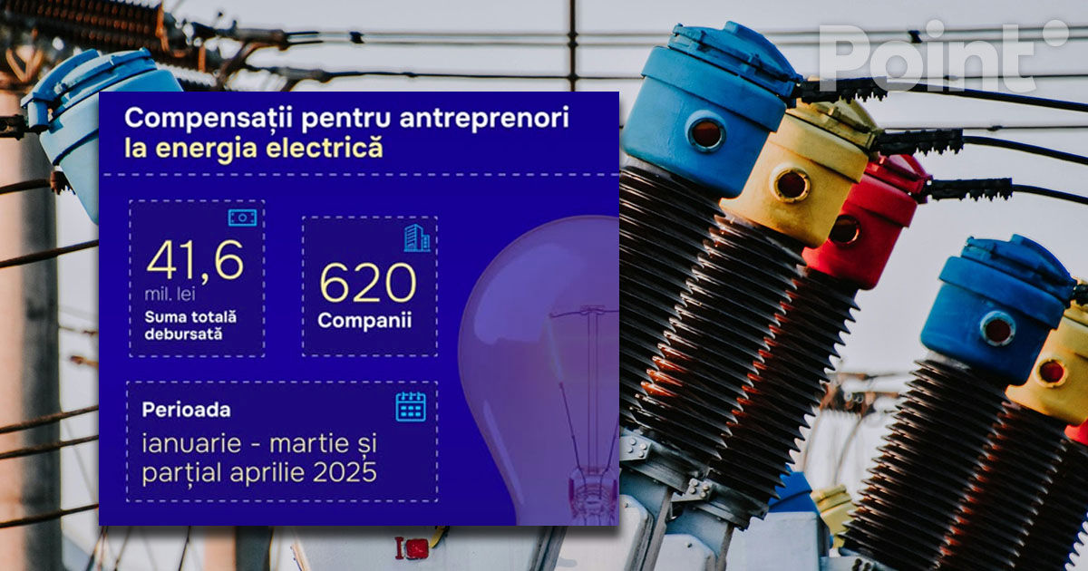 Peste 600 de companii au primit compensații în valoare de 41,6 milioane de lei pentru plata facturilor la energia electrică.