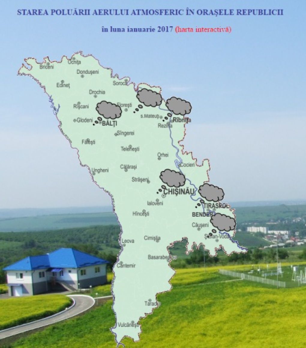 Chişinăul are cel mai poluat aer din Moldova din cauza traficului rutier. Foto: realitatea.md