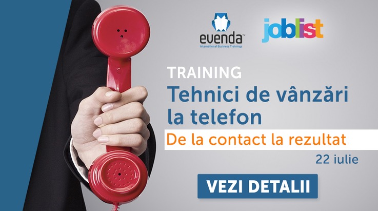 Training: Vânzări la telefon de la contact la rezultat