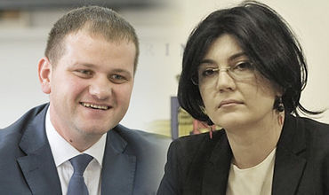 Munteanu către Radu: Şefă, când locuitorii Chișinăului o să vă aleagă. Foto: Colaj Point