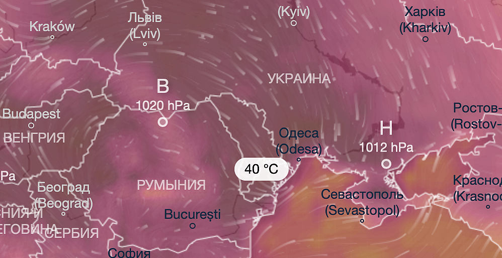 Горячий европейский циклон дойдёт до Молдовы: днем +40°С.