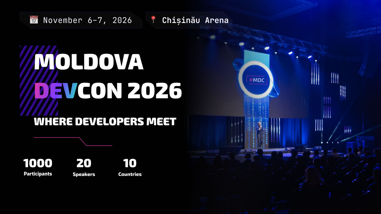 Moldova DevCon: Соберет разработчиков в Chișinău Arena 6–7 ноября.