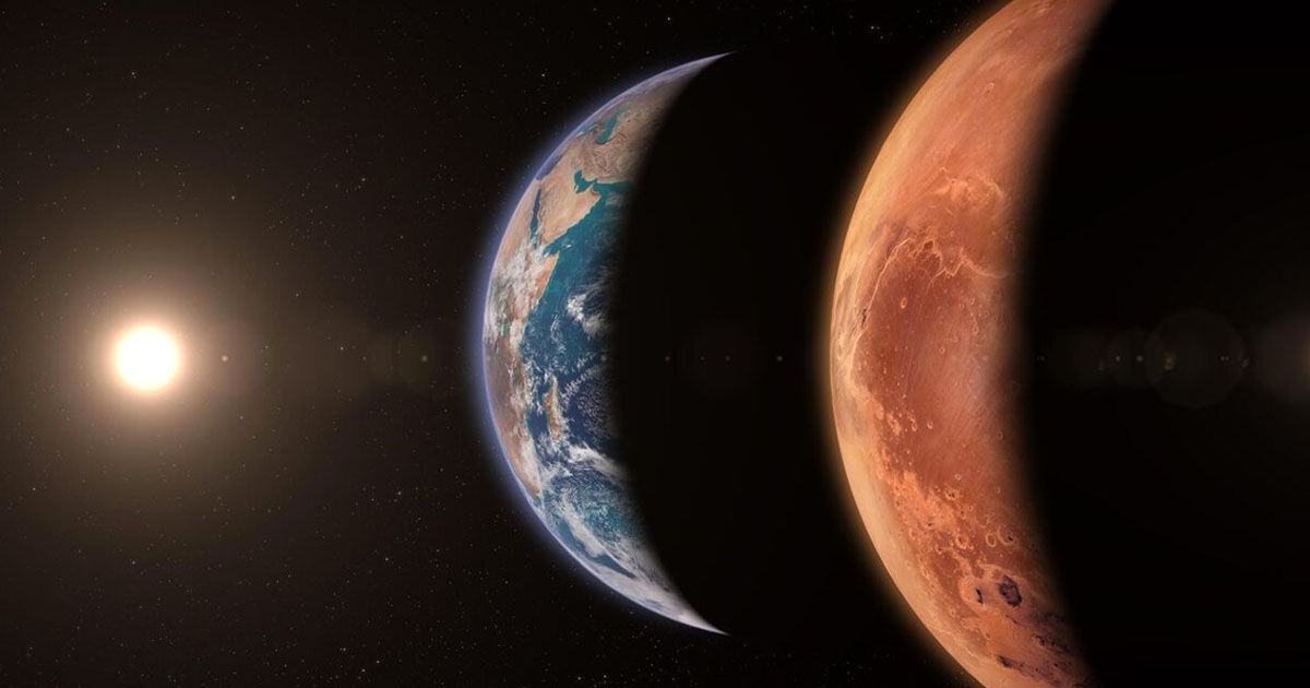 Soarele, Venus și Marte se vor întâlni din nou pe cer abia în anul 2267.