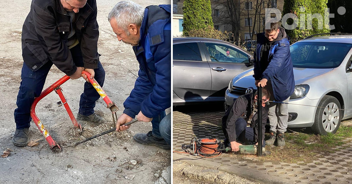 Barierele de parcare instalate ilegal, demontate în Capitală.