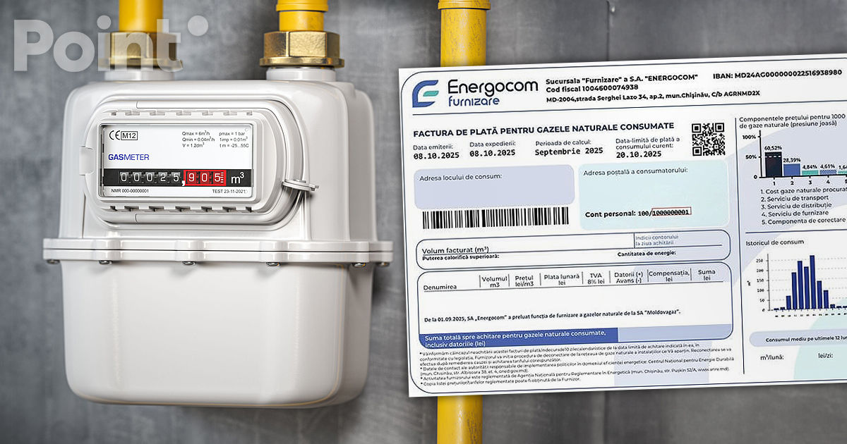 Energocom, despre discrepanțele dintre facturi și indicațiile contorului: Neconcordanțele vor fi corectate.
