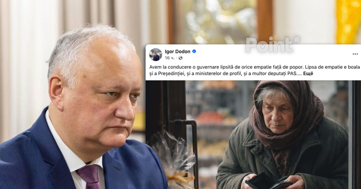 Dodon a acuzat guvernarea și PAS de „lipsă de empatie” după anularea ajutoarelor de Paște.