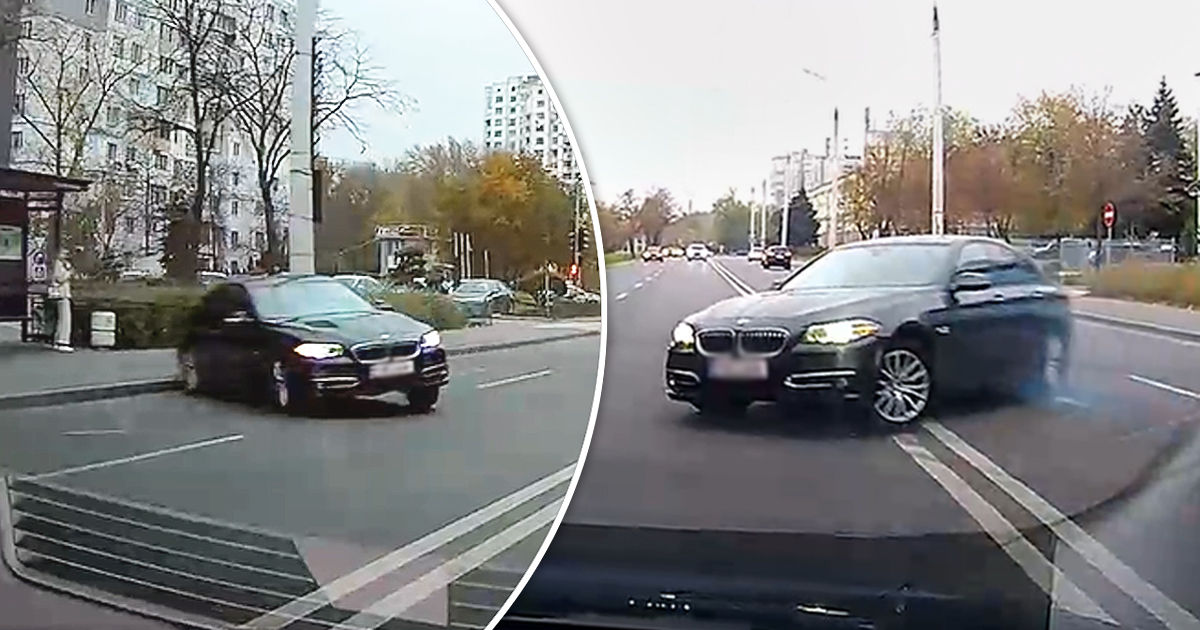 В столице водитель совершил опасные маневры на арендованном BMW. Коллаж: Point.md