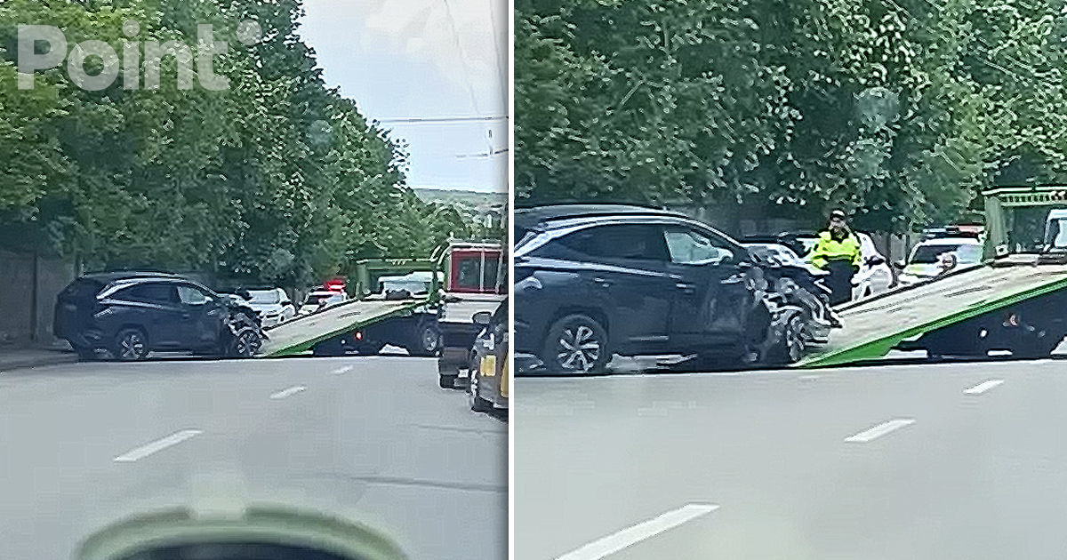 Accident grav la Chișinău: Un șofer și-a pierdut cunoștința și s-a izbit într-un gard.