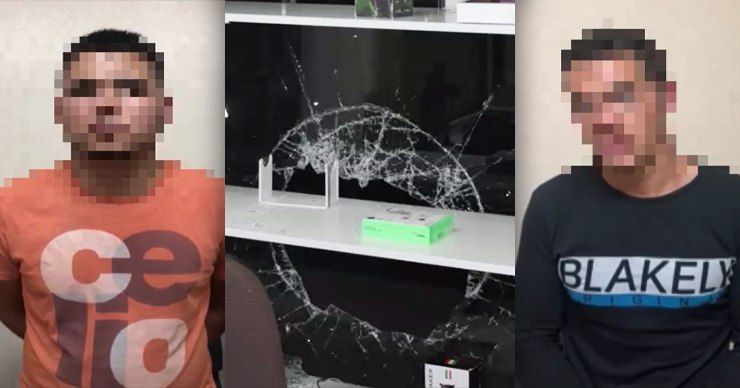 Полиция задержала двух парней, которые украли из ломбарда 12 телефонов. Фото: Point.md.