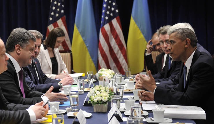 Piotr Poroşenko s-a întîlnit la Varşovia cu liderul american, Barack Obama.