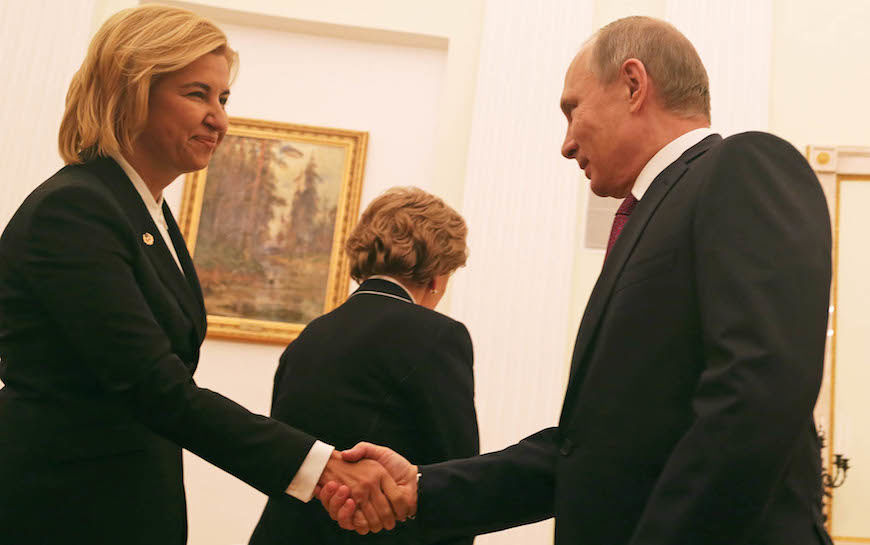 В 2018 году Ирина Влах дважды встречалась с президентом РФ.