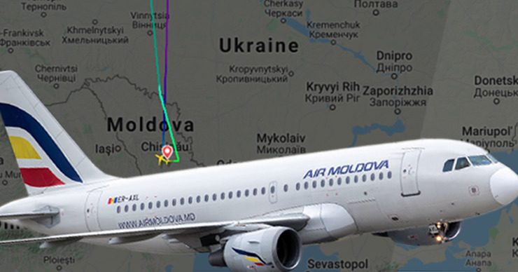 Самолет AirMoldova, летевший Санкт-Петербург, был вынужден вернуться в Кишинев. Коллаж: Point.md
