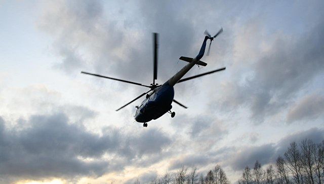 Появилось видео с места крушения Ми-8 на Украине.