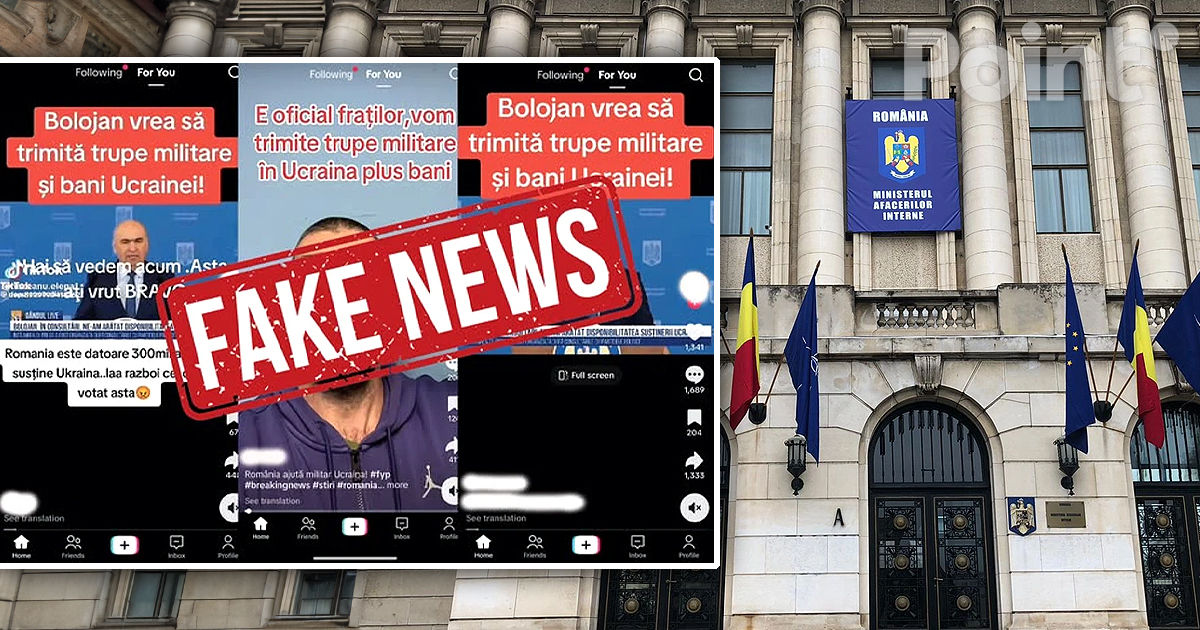 Dezinformare pe TikTok: Din septembrie, România ar intra în război.