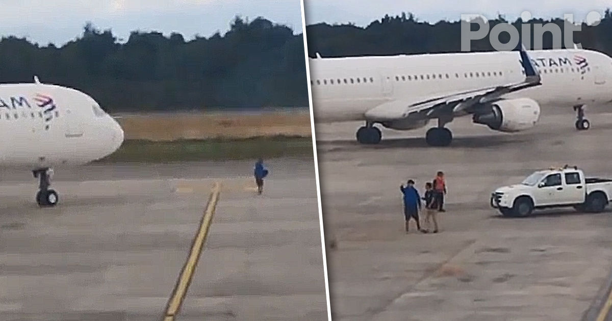 Un pasager a încercat să oprească un avion chiar pe pistă.