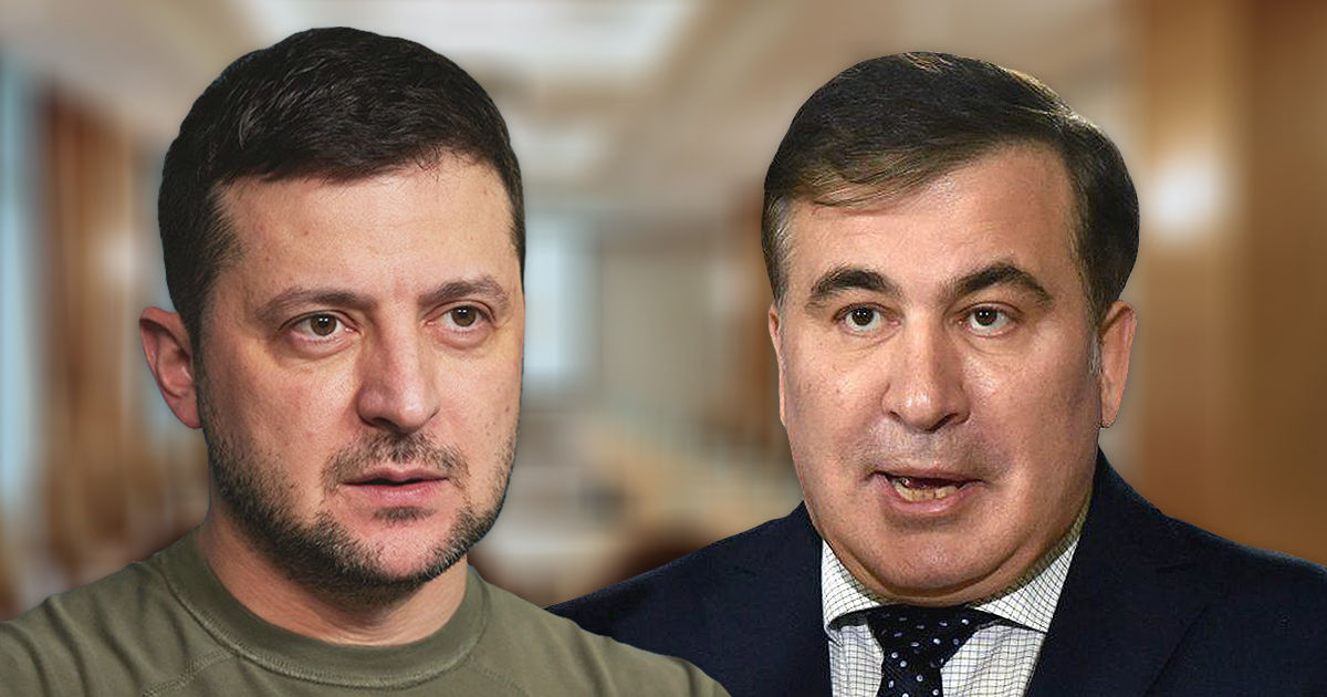Владимир Зеленский призвал Грузию отправить Саакашвили на лечение. Коллаж Point.md.