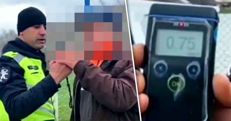 Инспекторат полиции опубликовал видео: нарушители проходят алкотест.