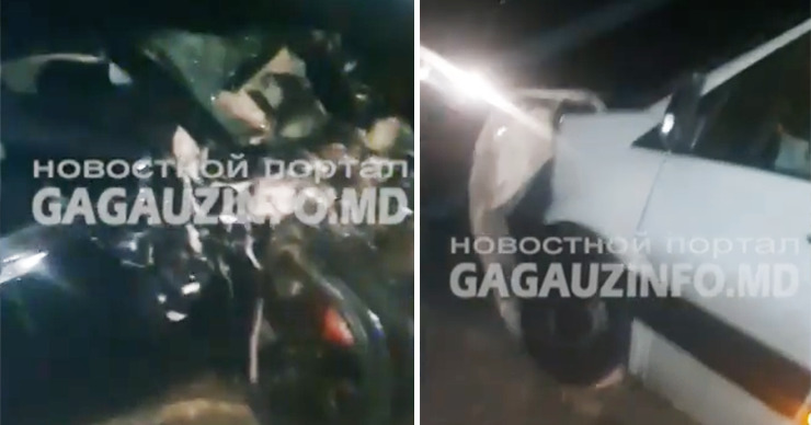 На въезде в Комрат столкнулись два автомобиля Mercedes. Коллаж: Point.md