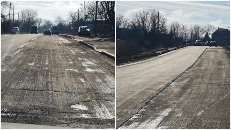 Дорога в Оргееве не была заасфальтирована до конца.