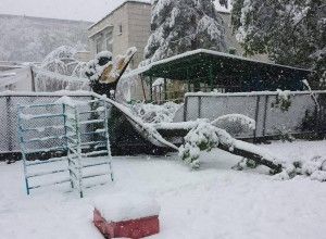 Непрекращающийся снег провоцирует все новые катастрофы в Кишиневе. 