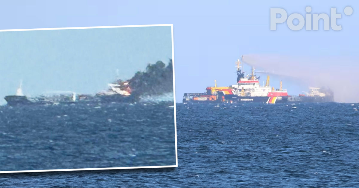 В Балтийском море загорелся нефтяной танкер: весь экипаж эвакуировали.