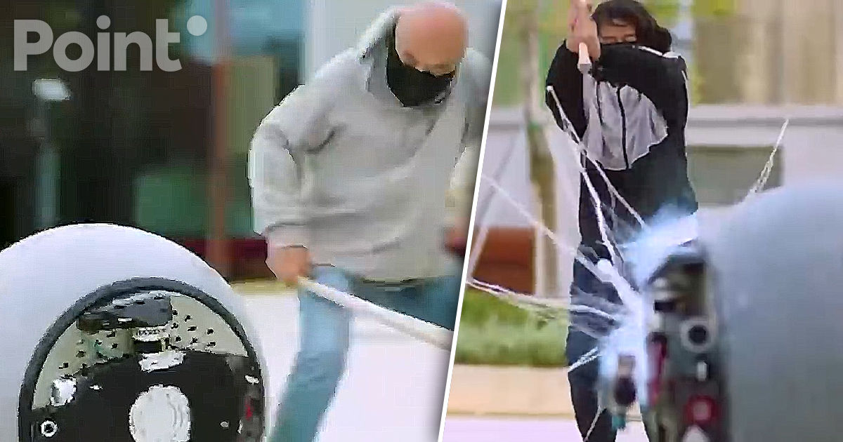 Un polițist robot sferic chinez poate prinde infractori „cu stil”.