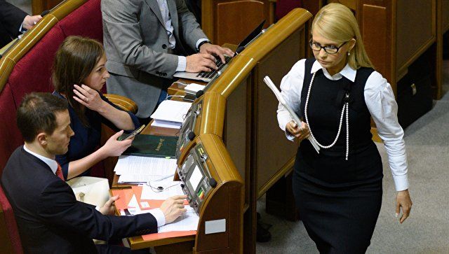 Лидер парламентской фракции "Батькивщина" Юлия Тимошенко.
