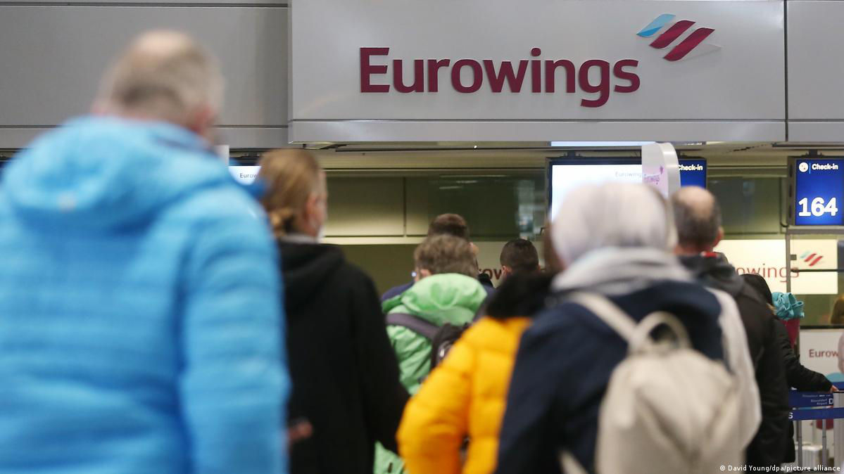 Пилоты Eurowings объявили трехдневную забастовку.