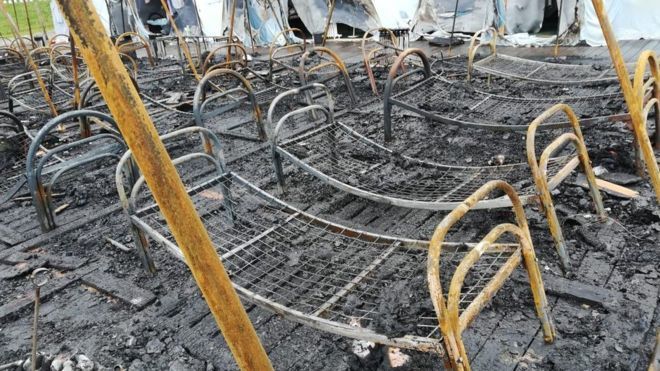 На горнолыжном курорте в Хабаровском крае сгорел детский палаточный лагерь.
