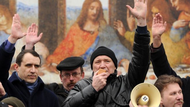 В Минске оппозиция провела первомайскую демонстрацию.