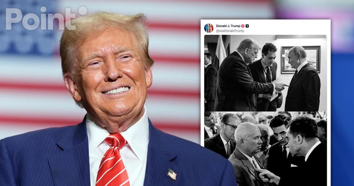 Трамп сравнил свое фото с Путиным со снимком встречи Никсона и Хрущева.