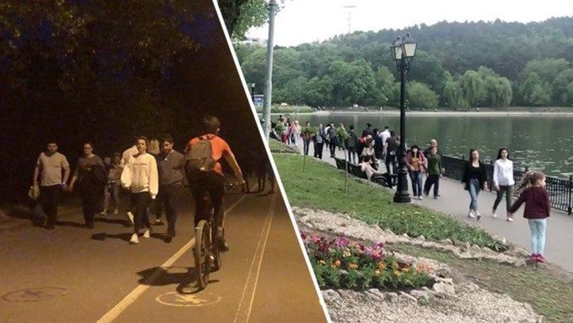 Жители Кишинева наводнили столичные парки. Фото: Point.md