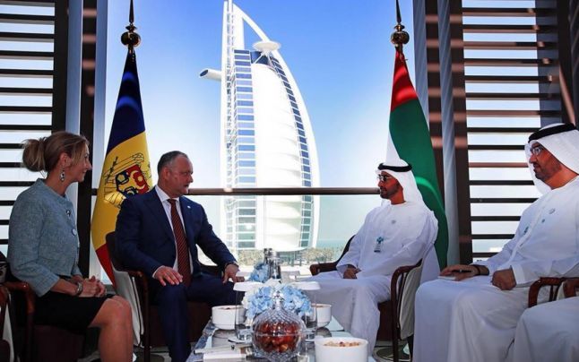 Igor Dodon a avut o întrevedere cu Mohammed bin Zayed Al Nahyan.