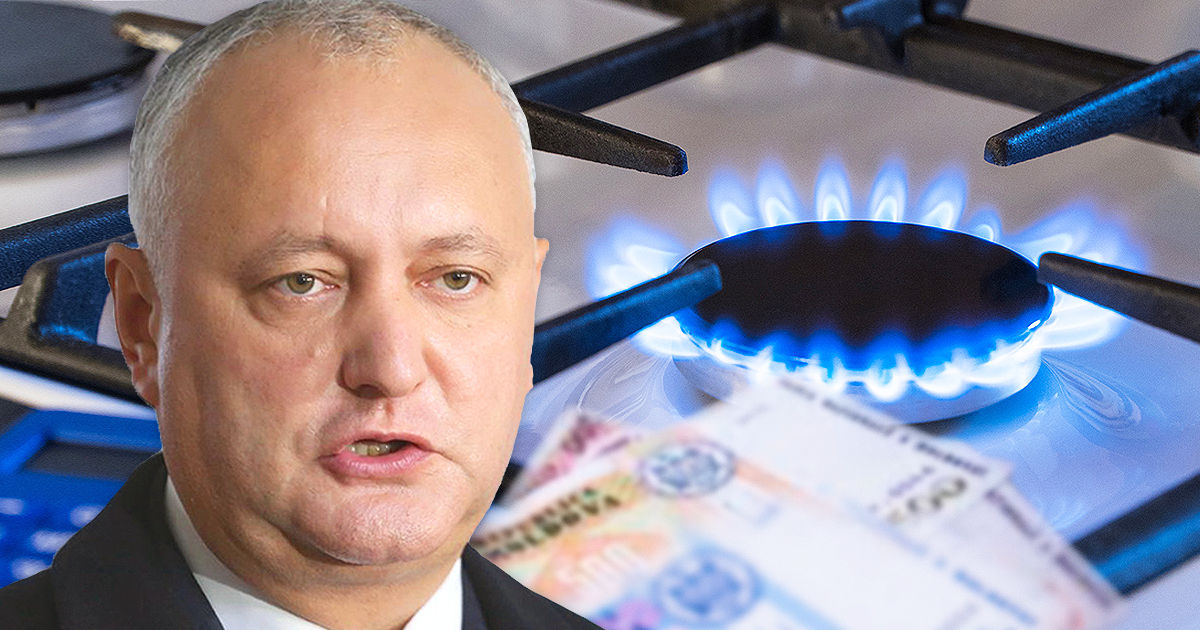 Додон: Цена кубометра газа для потребителей должна быть 7-8 леев. Коллаж: Point.md
