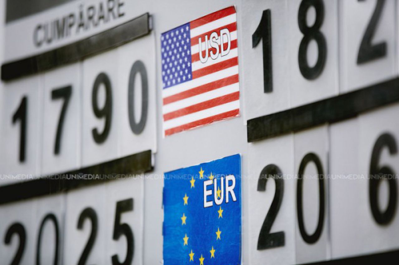 Curs valutar: Leul moldovenesc pierde teren în față monedei euro