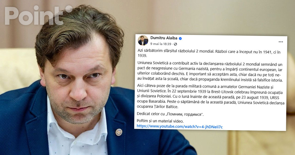 Alaiba, criticat de internauți pentru o postare conform căreia al Doilea Război Mondial s-a încheiat pe 9 mai.