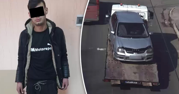 Полиция задержала парня, укравшего с помощью эвакуатора авто в столице. Фото: Point.md.