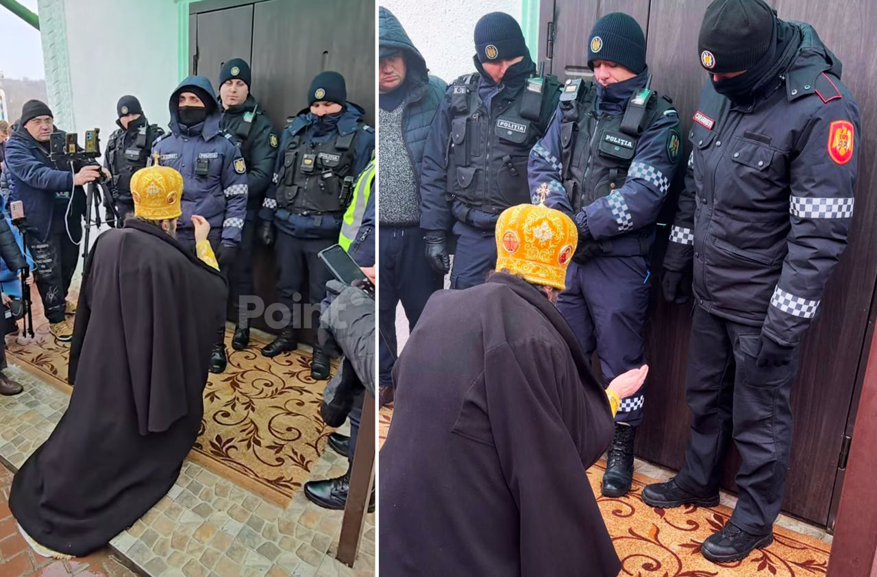 У церкви в Деренеу продолжается скандал: Архиепископ Унген провел литургию на улице.